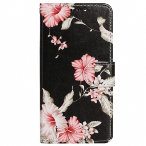 Flip Case Für iPhone 14 Blumen