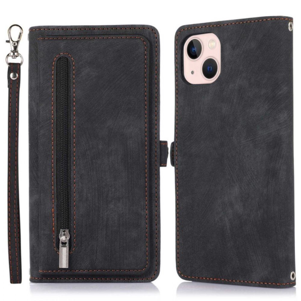 Flip Case Für iPhone 14 Coin Purse 9 Kartenhalter