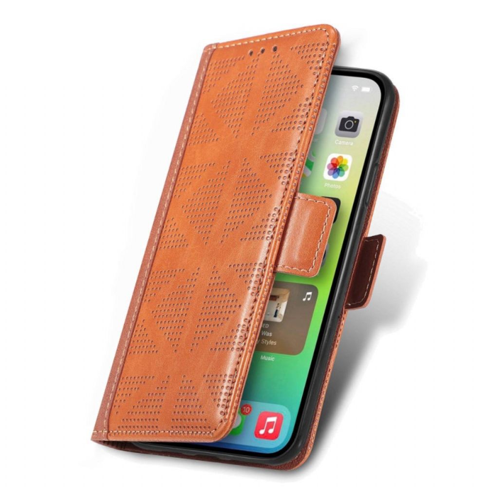 Flip Case Für iPhone 14 Leder Im Retro-stil