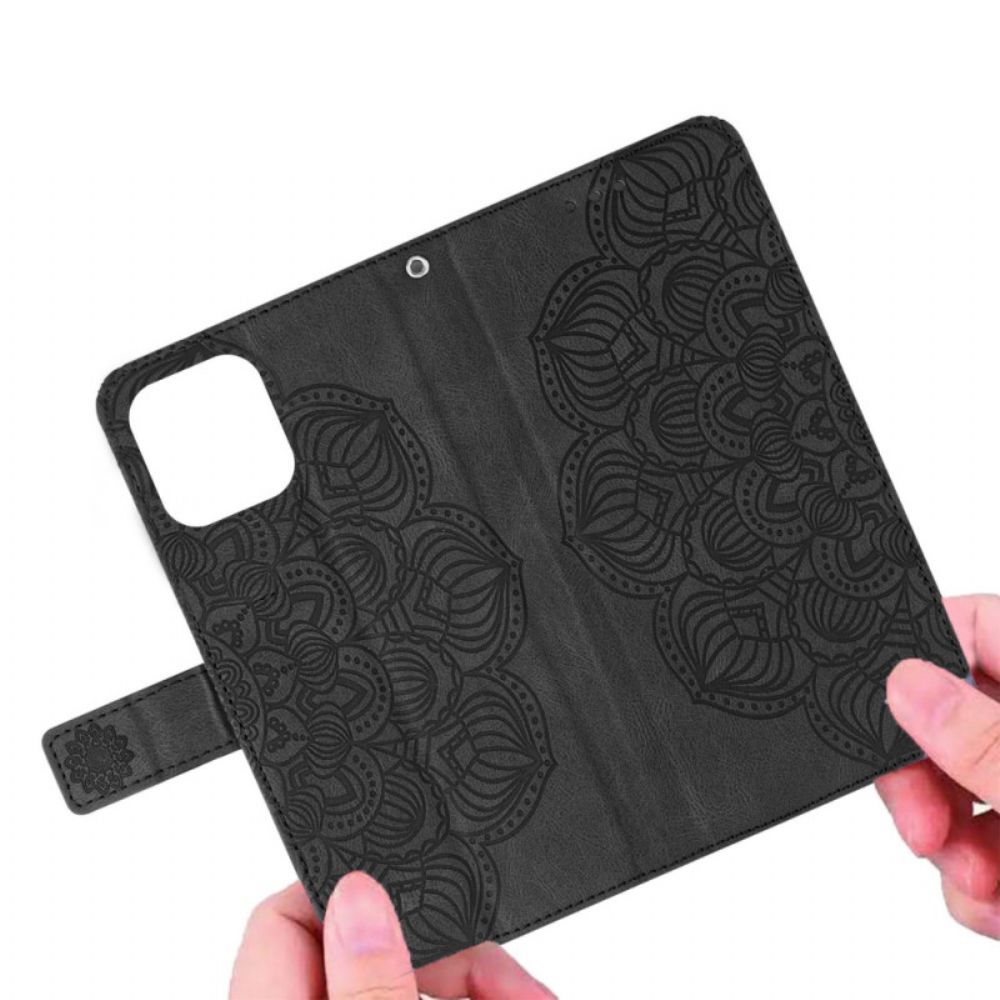 Flip Case Für iPhone 14 Mit Kordel Tanga-mandala