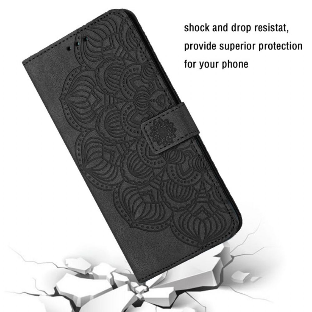 Flip Case Für iPhone 14 Mit Kordel Tanga-mandala