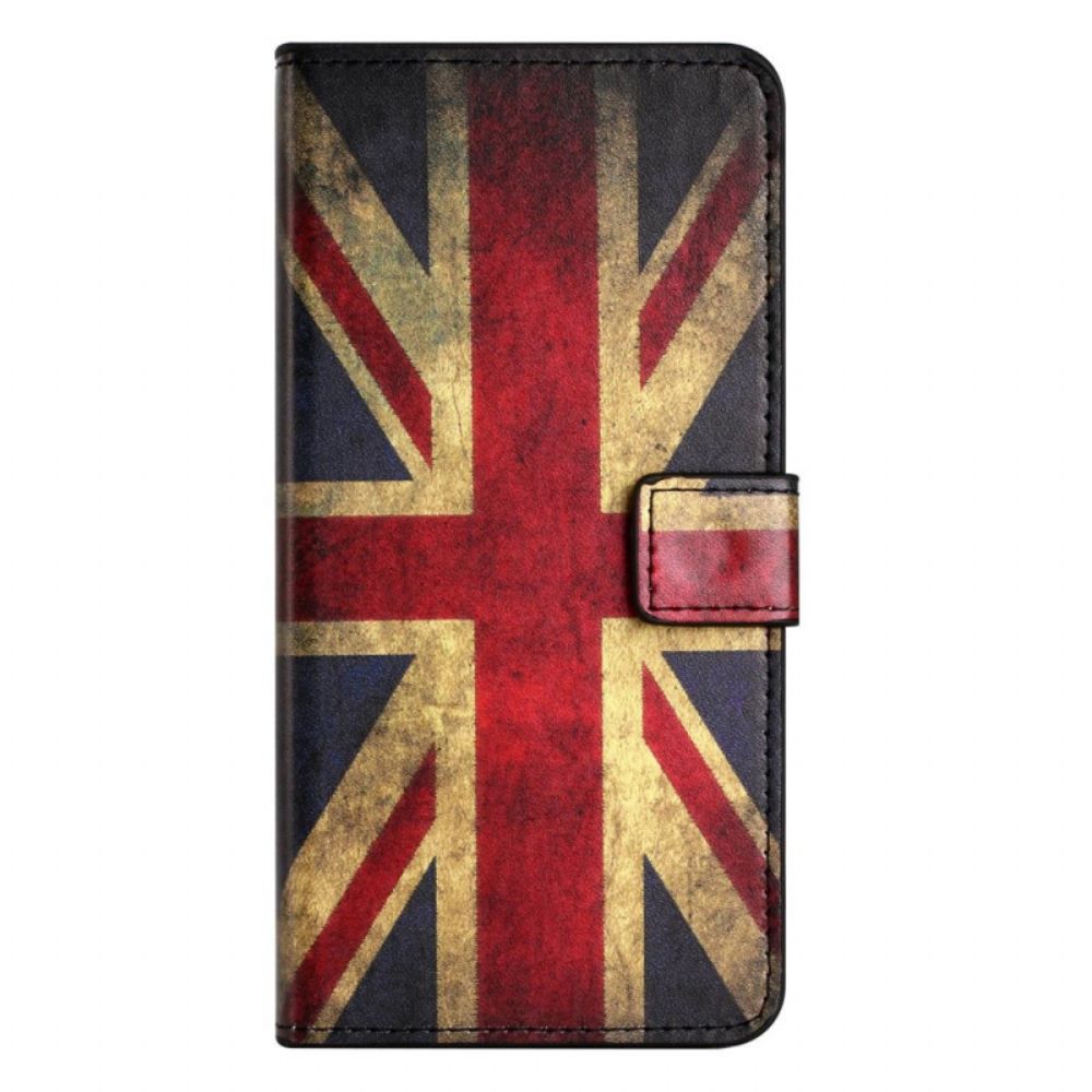 Lederhüllen Für iPhone 14 Vintage Britische Flagge