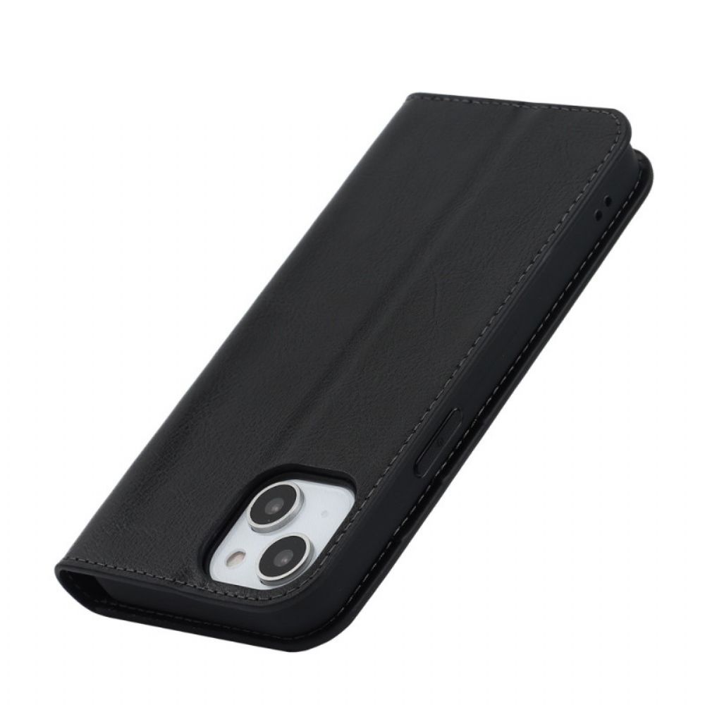 Schutzhülle Für iPhone 14 Flip Case Echtes Leder