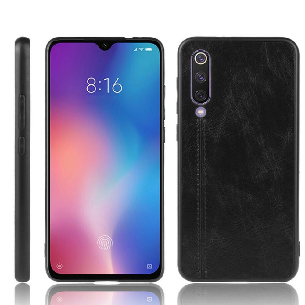 Handyhülle Für Xiaomi Mi 9 SE Nähte Lederoptik