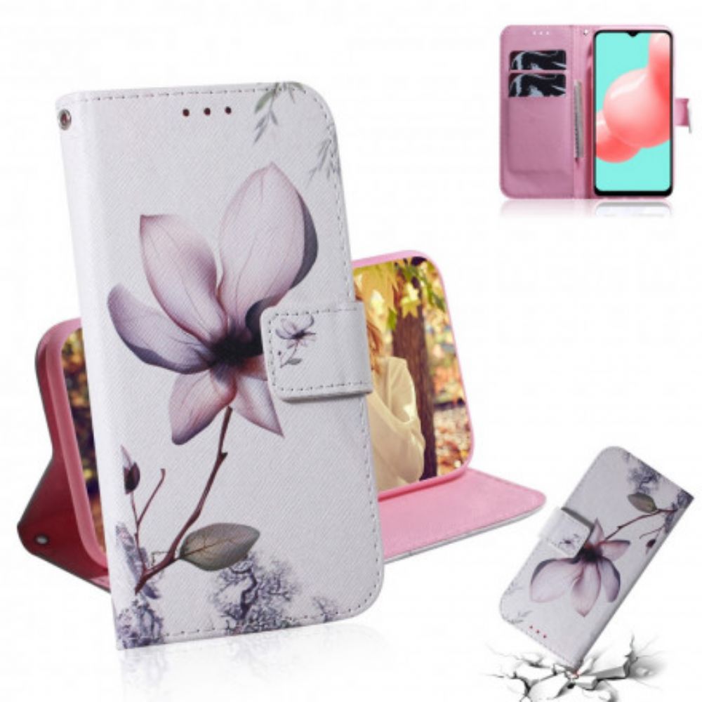 Flip Case Für Samsung Galaxy A32 5G Alte Rosenblüte