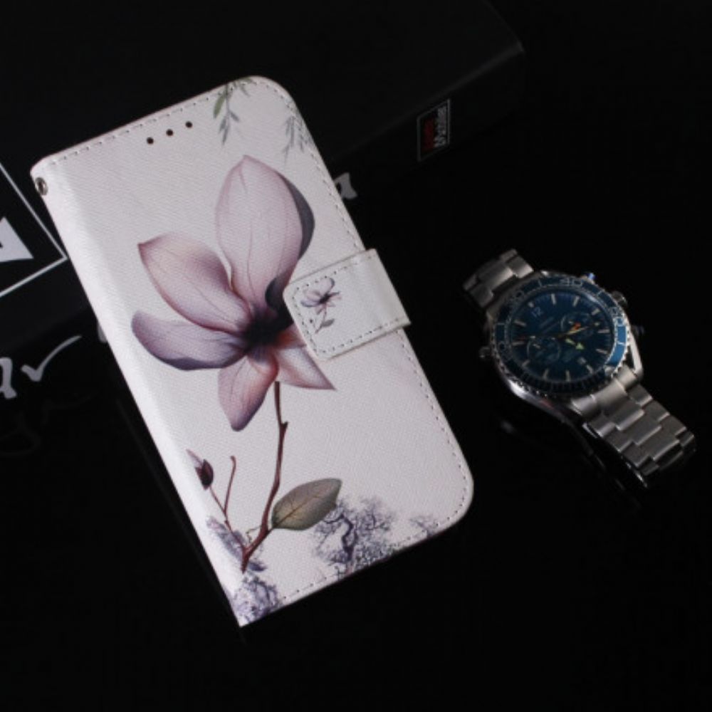 Flip Case Für Samsung Galaxy A32 5G Alte Rosenblüte