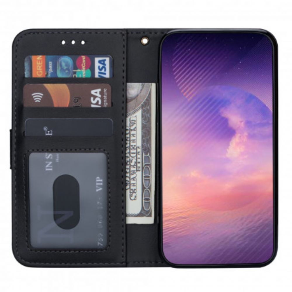 Flip Case Für Samsung Galaxy A32 5G Brieftasche Mit Lanyard