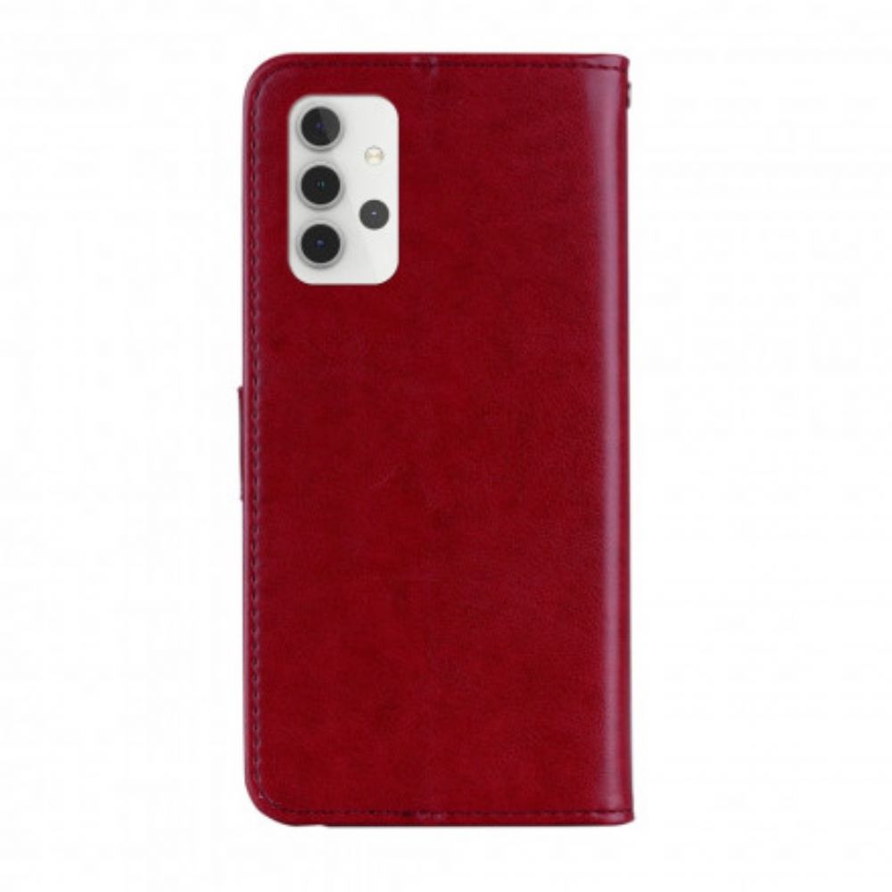 Flip Case Für Samsung Galaxy A32 5G Eulen-mandala Und Anhänger