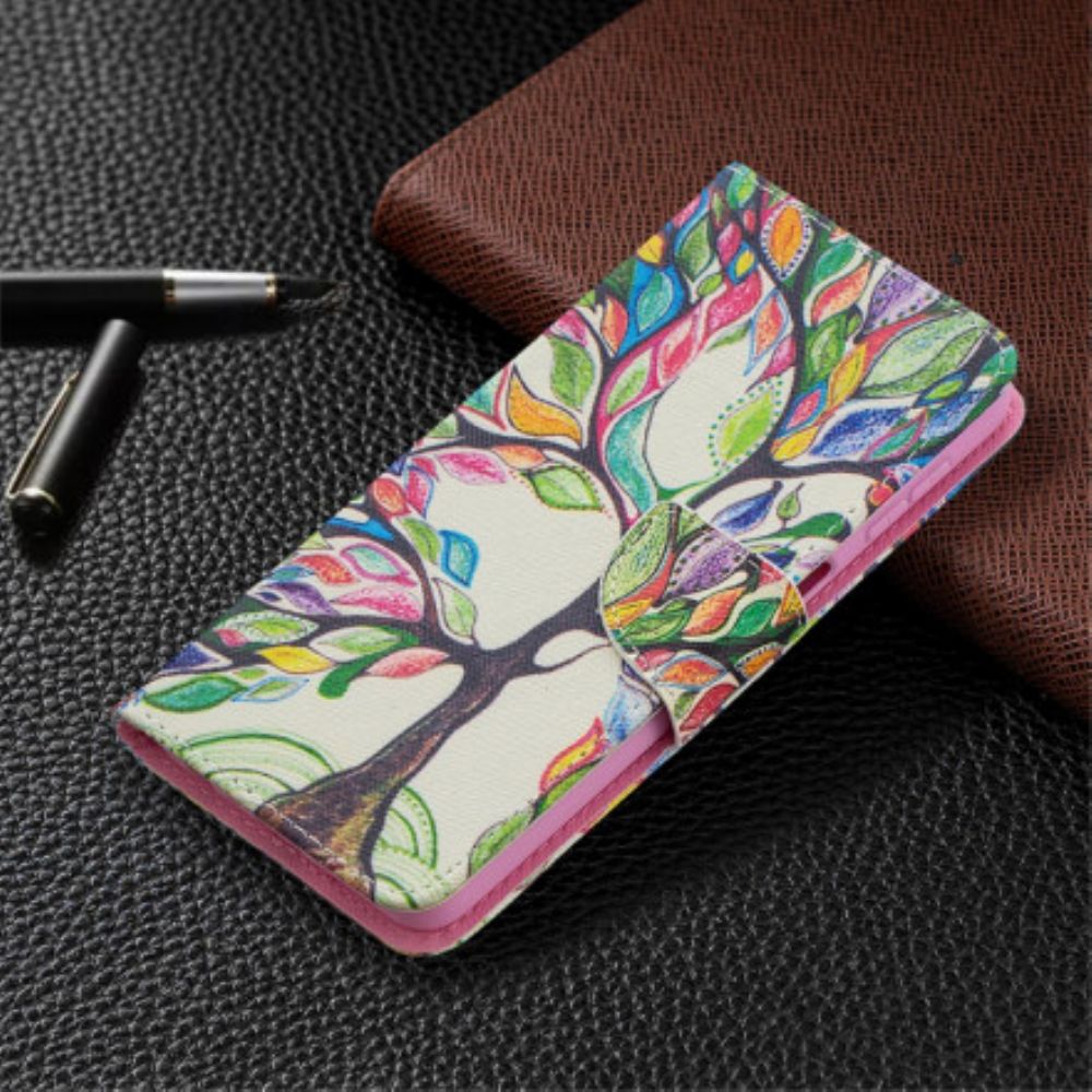 Flip Case Für Samsung Galaxy A32 5G Farbiger Baum