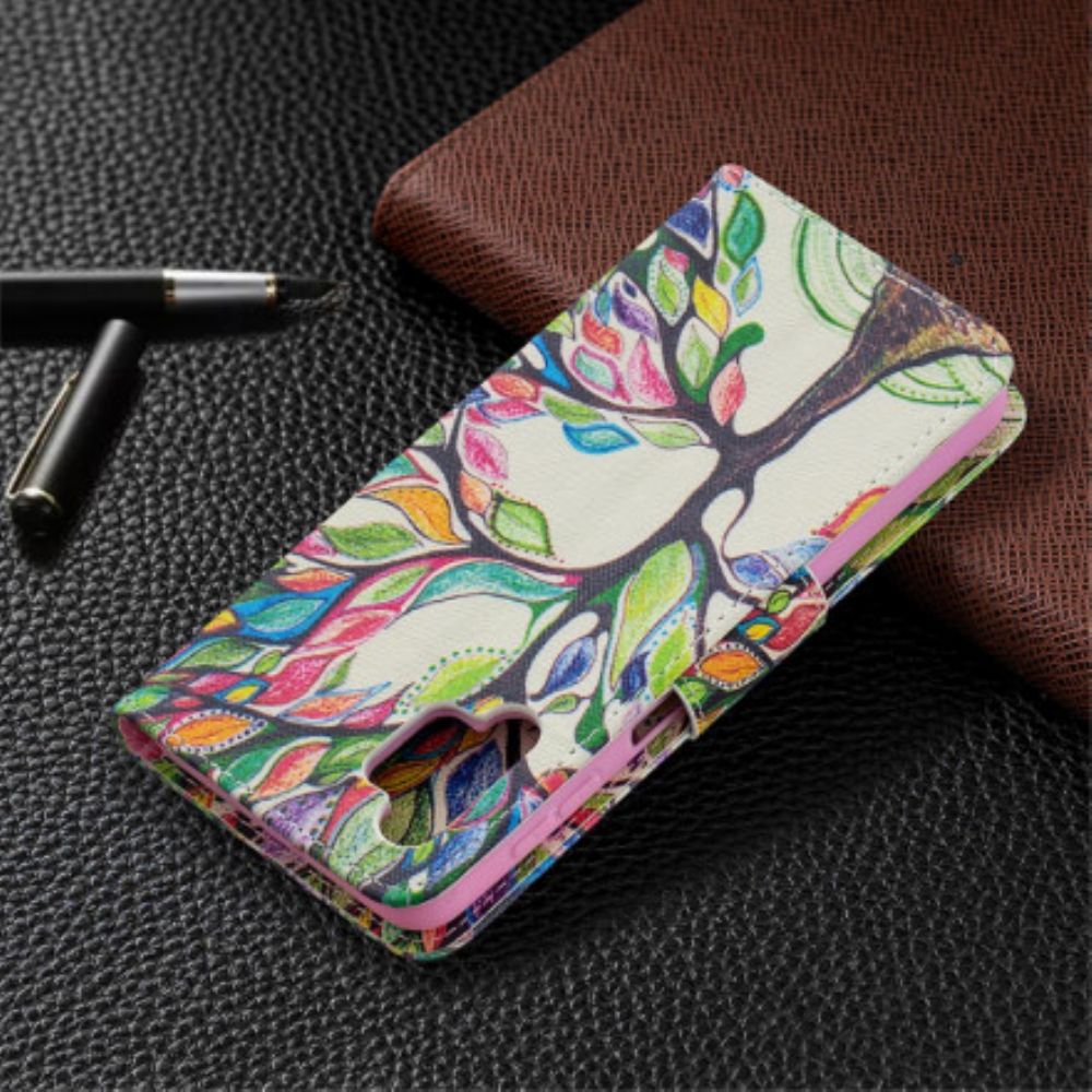 Flip Case Für Samsung Galaxy A32 5G Farbiger Baum