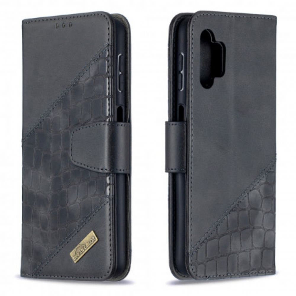 Flip Case Für Samsung Galaxy A32 5G Klassisches Krokodilleder