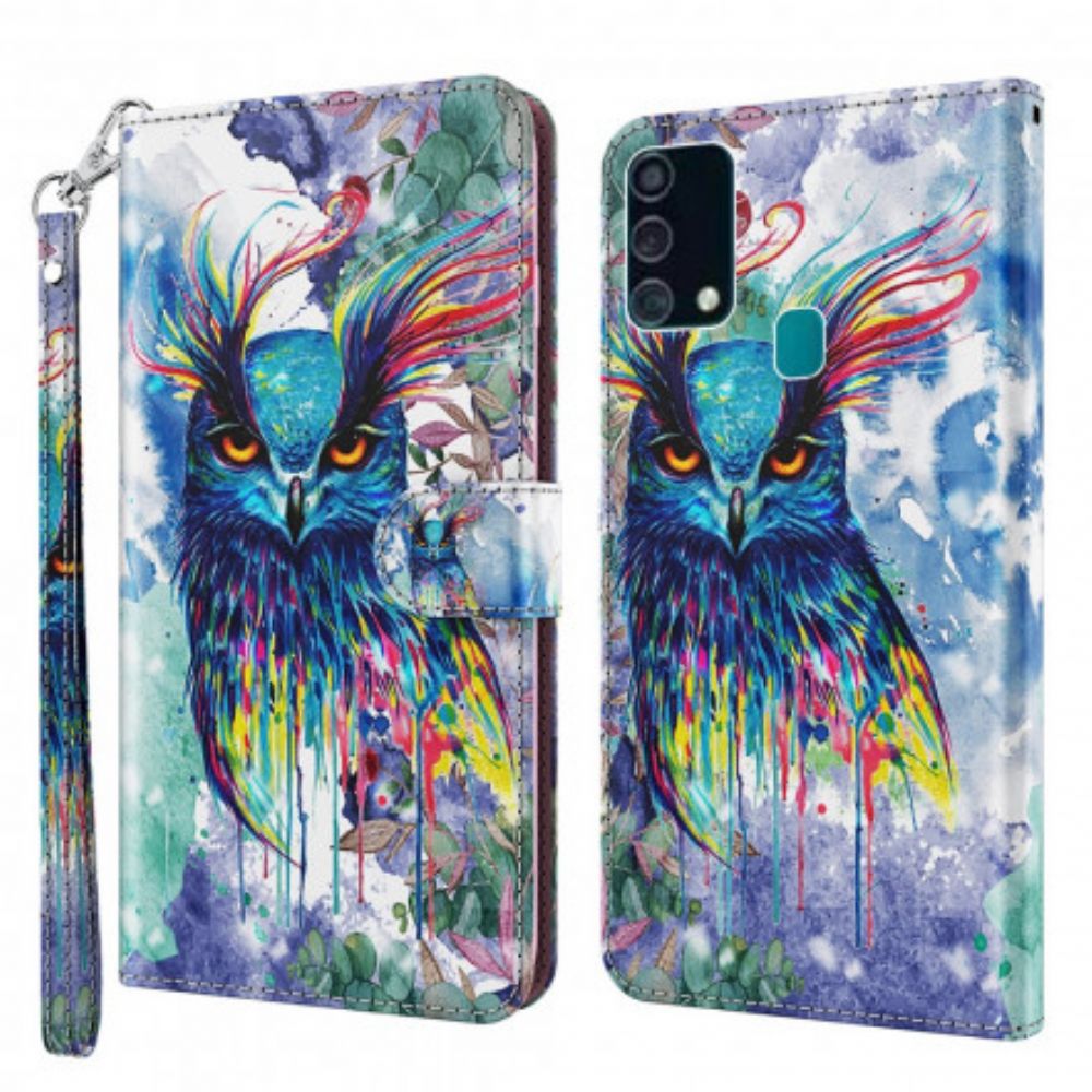 Flip Case Für Samsung Galaxy A32 5G Lichtpunkt Aquarell Vogel