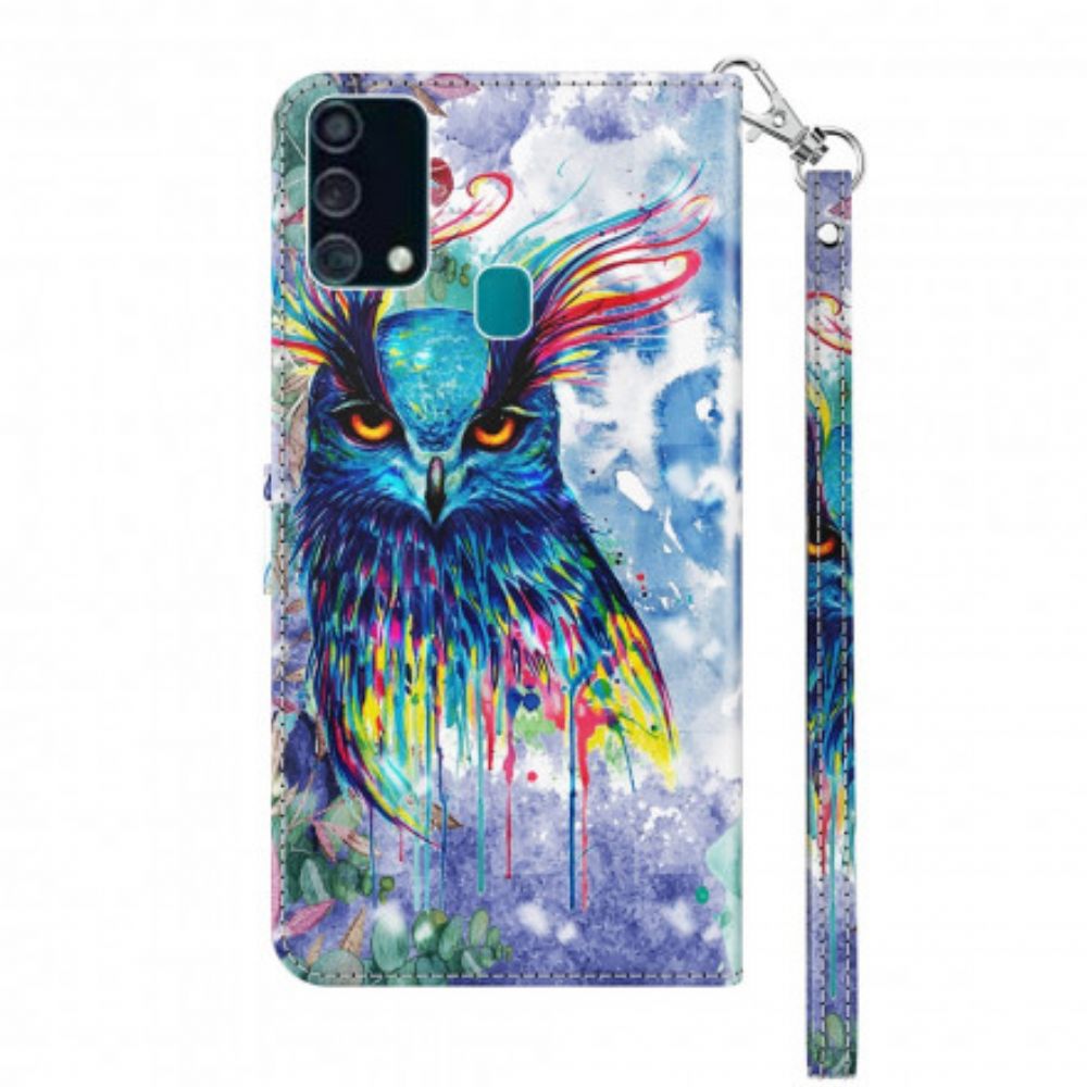 Flip Case Für Samsung Galaxy A32 5G Lichtpunkt Aquarell Vogel