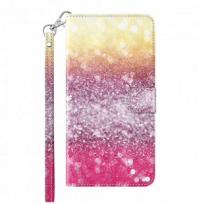 Flip Case Für Samsung Galaxy A32 5G Light Spot Magenta Glitter