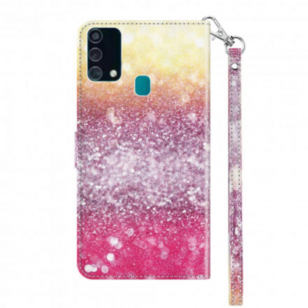 Flip Case Für Samsung Galaxy A32 5G Light Spot Magenta Glitter