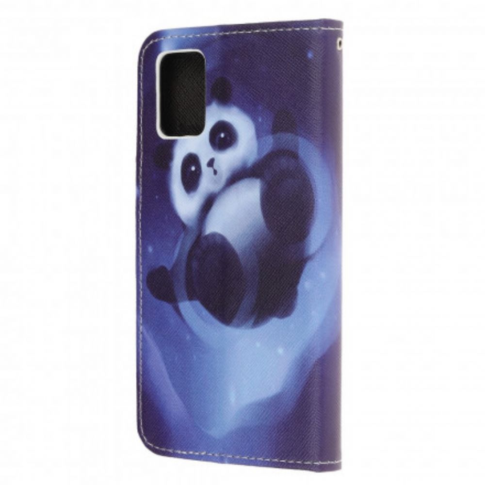 Flip Case Für Samsung Galaxy A32 5G Mit Kordel Tanga Space Panda