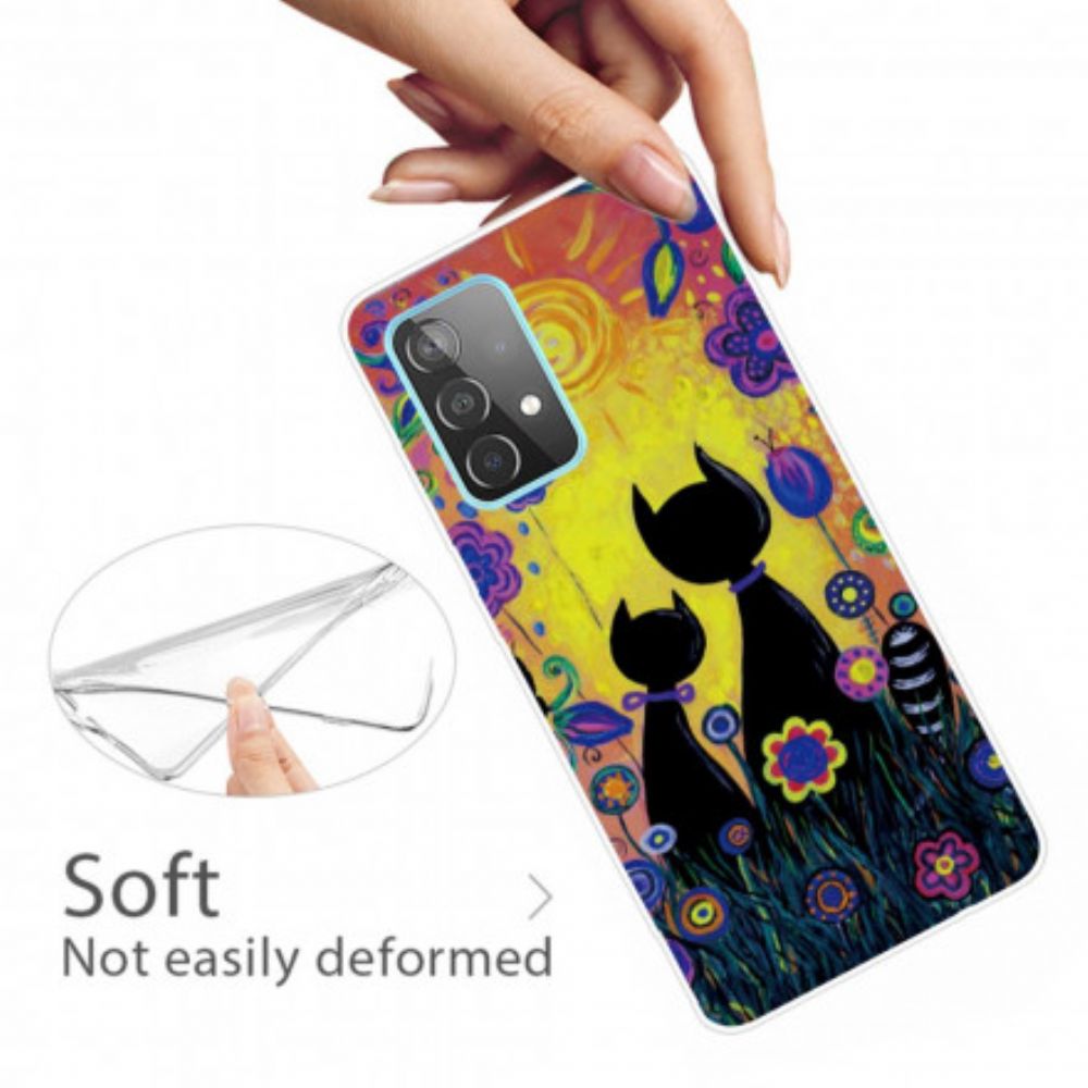 Handyhülle Für Samsung Galaxy A32 5G Cartoon-katze