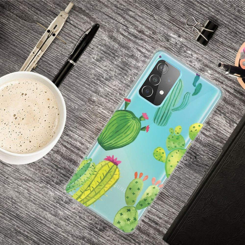 Handyhülle Für Samsung Galaxy A32 5G Kaktus Aquarell