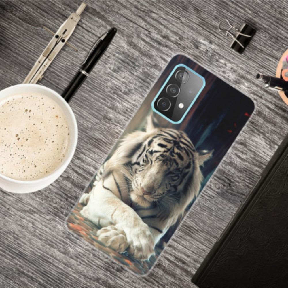 Hülle Für Samsung Galaxy A32 5G Flexibler Tiger