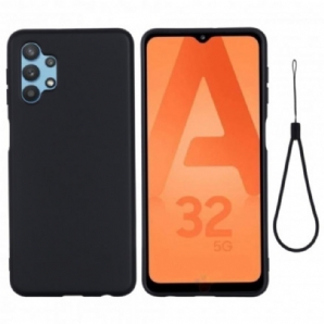 Hülle Für Samsung Galaxy A32 5G Flüssigsilikon Mit Lanyard