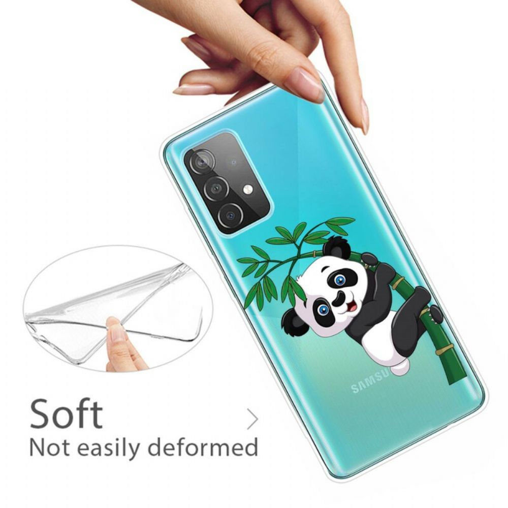 Hülle Für Samsung Galaxy A32 5G Panda Auf Bambus