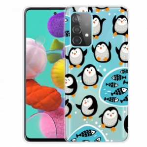 Hülle Für Samsung Galaxy A32 5G Pinguine Und Fische