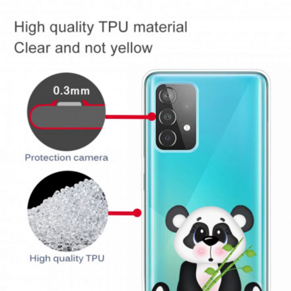 Hülle Für Samsung Galaxy A32 5G Transparenter Trauriger Panda