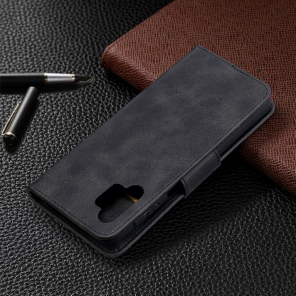 Lederhüllen Für Samsung Galaxy A32 5G Flip Case Glatte Schräge Klappe