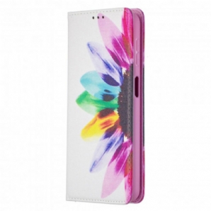 Schutzhülle Für Samsung Galaxy A32 5G Flip Case Aquarell Blume