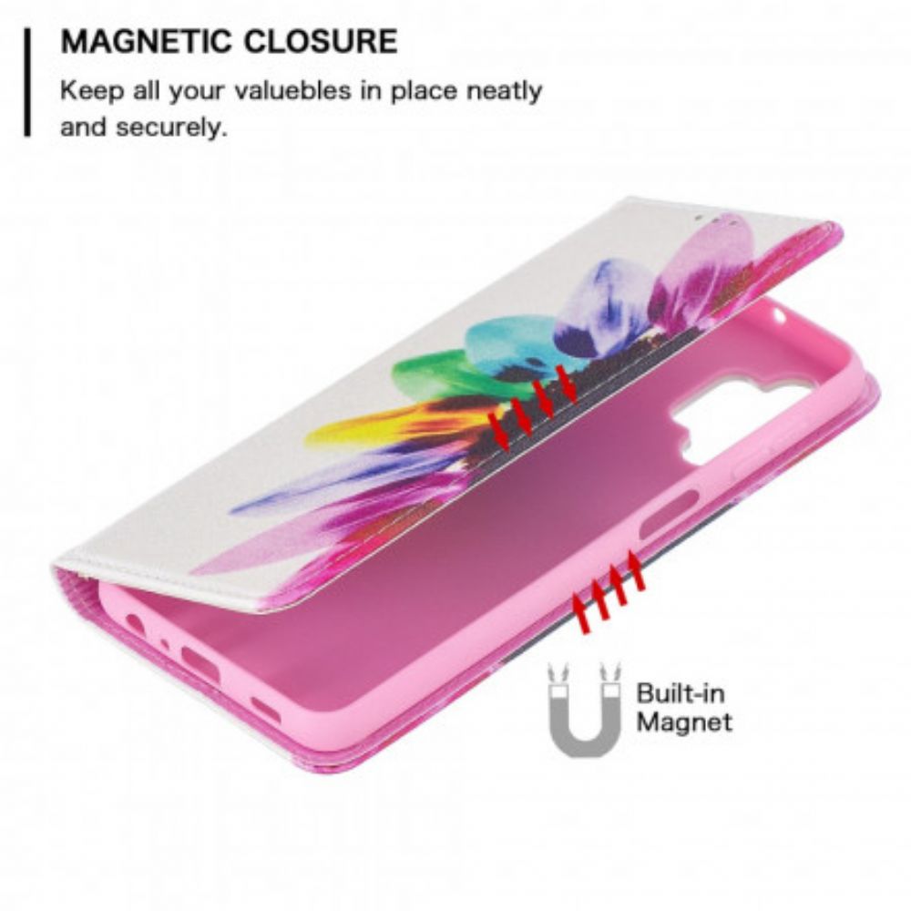 Schutzhülle Für Samsung Galaxy A32 5G Flip Case Aquarell Blume