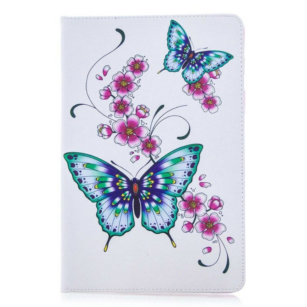 Case Für Samsung Galaxy Tab S8 / Tab S7 Aquarell-schmetterlinge