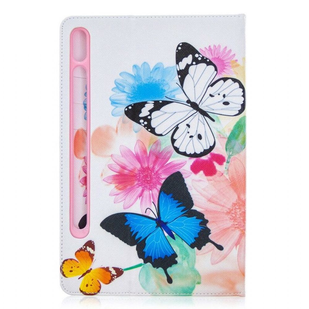 Case Für Samsung Galaxy Tab S8 / Tab S7 Aquarell-schmetterlinge