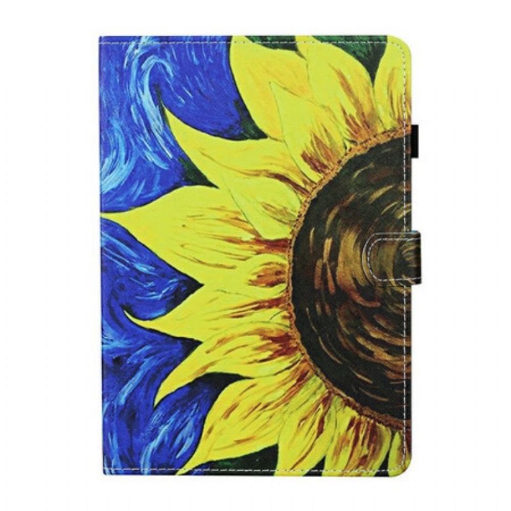 Flip Case Für Samsung Galaxy Tab S8 / Tab S7 Bemalte Sonnenblume