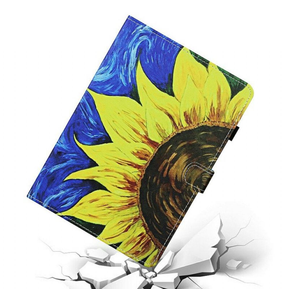 Flip Case Für Samsung Galaxy Tab S8 / Tab S7 Bemalte Sonnenblume