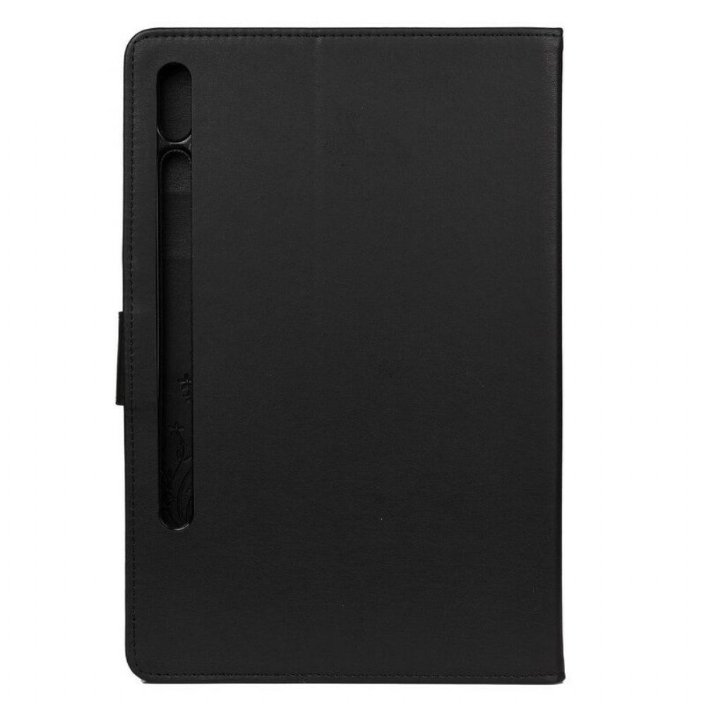 Flip Case Für Samsung Galaxy Tab S8 / Tab S7 Blumenschmetterlinge