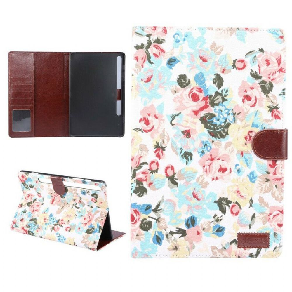 Flip Case Für Samsung Galaxy Tab S8 / Tab S7 Freiheitsblumen