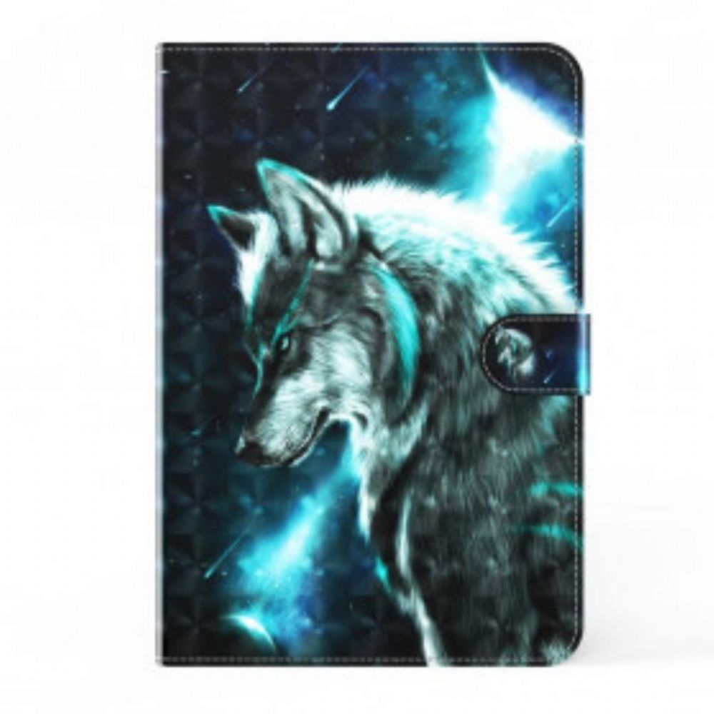 Flip Case Für Samsung Galaxy Tab S8 / Tab S7 Kunstleder-wolf