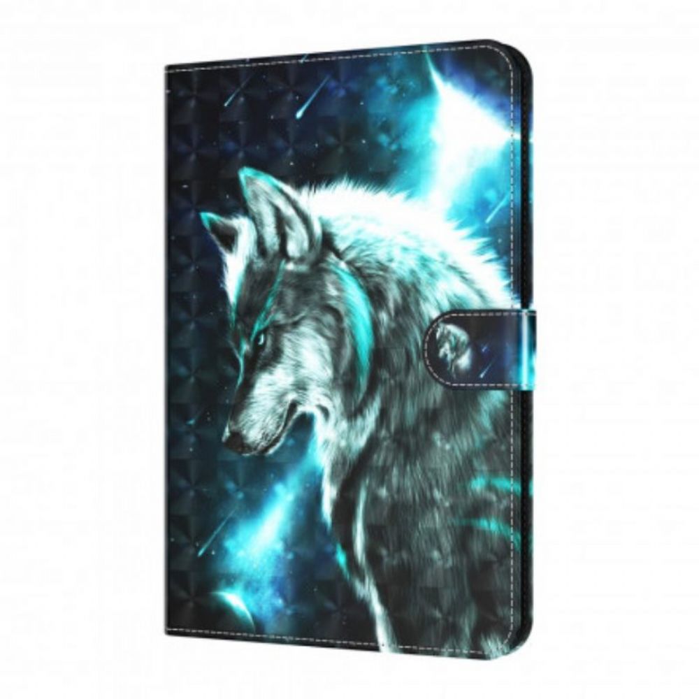 Flip Case Für Samsung Galaxy Tab S8 / Tab S7 Kunstleder-wolf