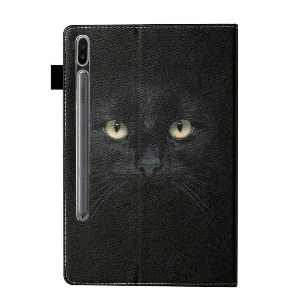 Flip Case Für Samsung Galaxy Tab S8 / Tab S7 Schwarze Katze