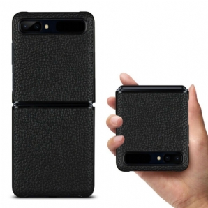 Hülle Für Samsung Galaxy Z Flip Flip Case Echtes Litschi-leder