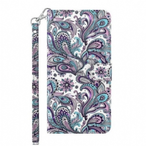 Flip Case Für Samsung Galaxy M12 / A12 Blumenmuster