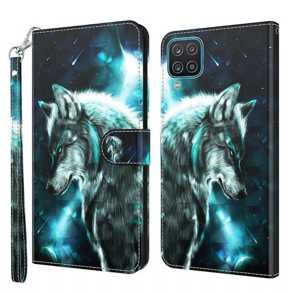 Flip Case Für Samsung Galaxy M12 / A12 Majestätischer Wolf