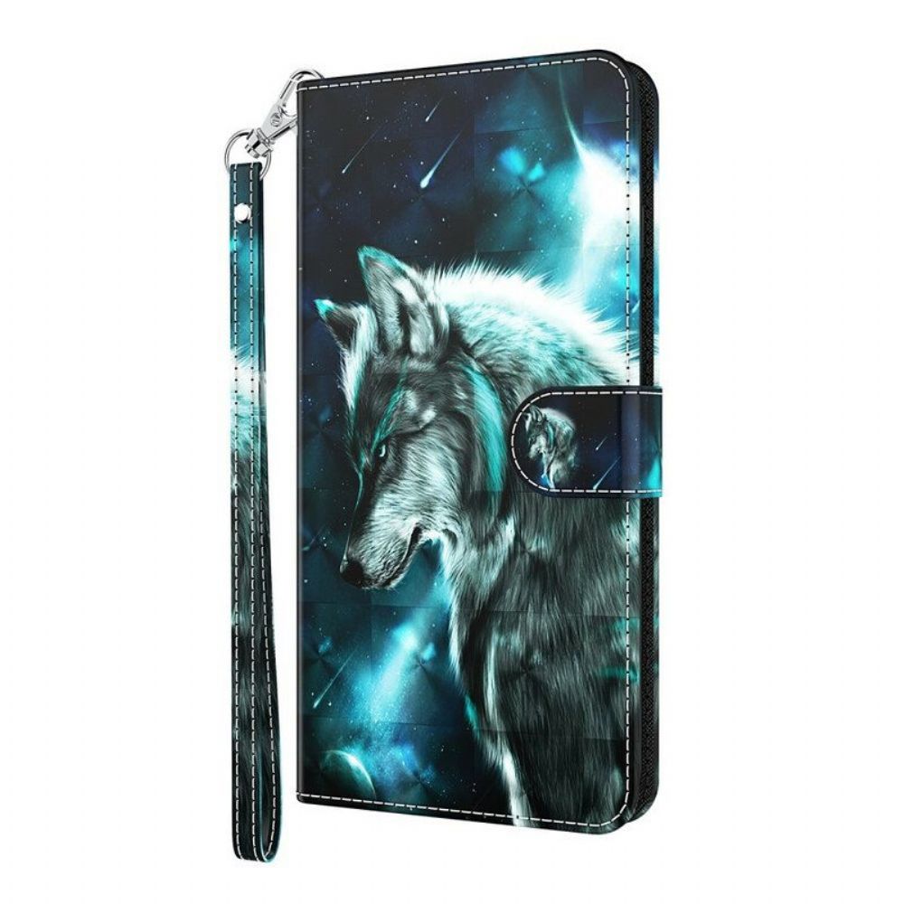 Flip Case Für Samsung Galaxy M12 / A12 Majestätischer Wolf