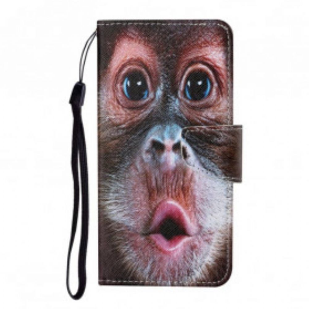 Flip Case Für Samsung Galaxy M12 / A12 Mit Kordel Tanga-affe