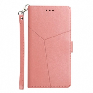 Flip Case Für Samsung Galaxy M12 / A12 Stil Leder Geo Y Design