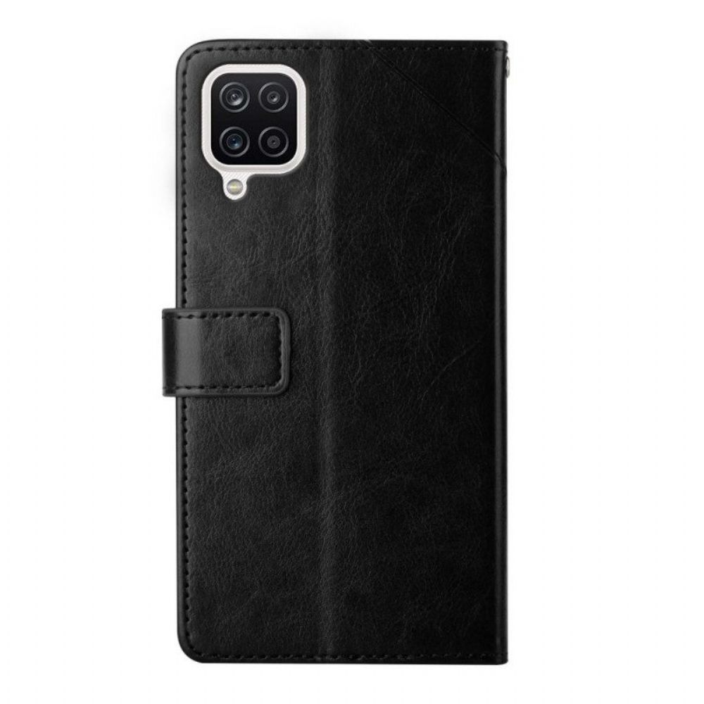 Flip Case Für Samsung Galaxy M12 / A12 Stil Leder Geo Y Design