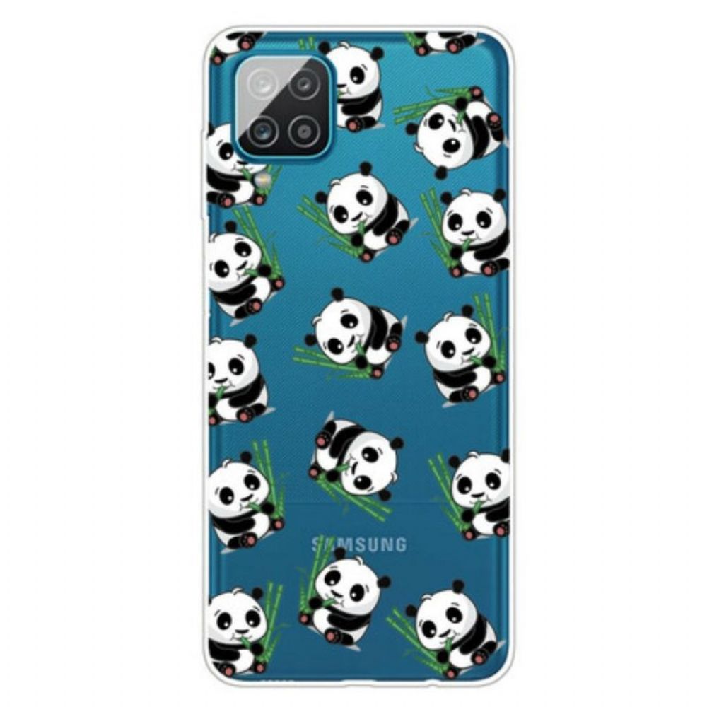 Handyhülle Für Samsung Galaxy M12 / A12 Kleine Pandas