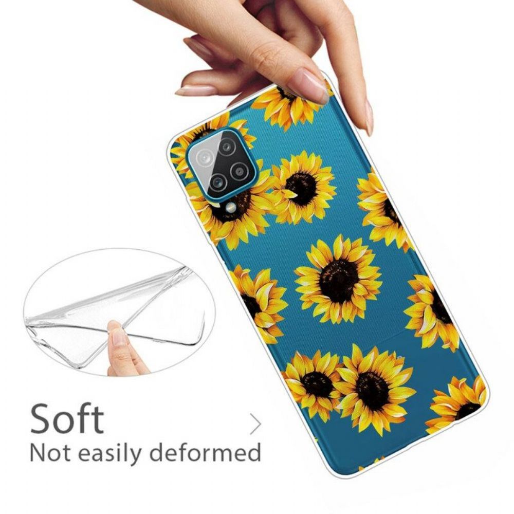 Handyhülle Für Samsung Galaxy M12 / A12 Sonnenblumen