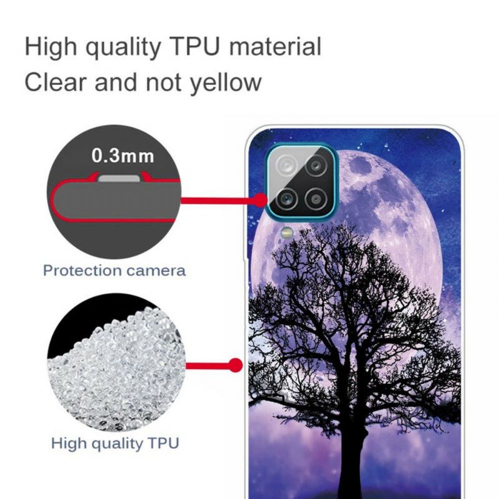 Hülle Für Samsung Galaxy M12 / A12 Baum Und Mond