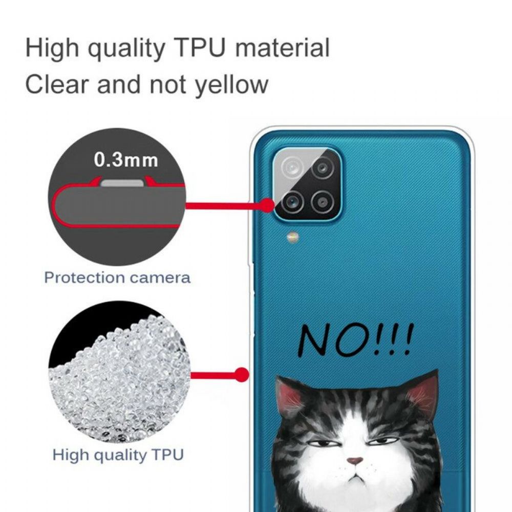 Hülle Für Samsung Galaxy M12 / A12 Die Katze. Die Nein Sagt